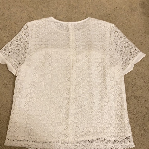 Tommy Hilfiger White Lace Top S/P - Picture 5 of 6